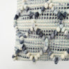 Hand-Woven Blue & Cream Boho Decorative Throw Pillow - 17.5" x 17"